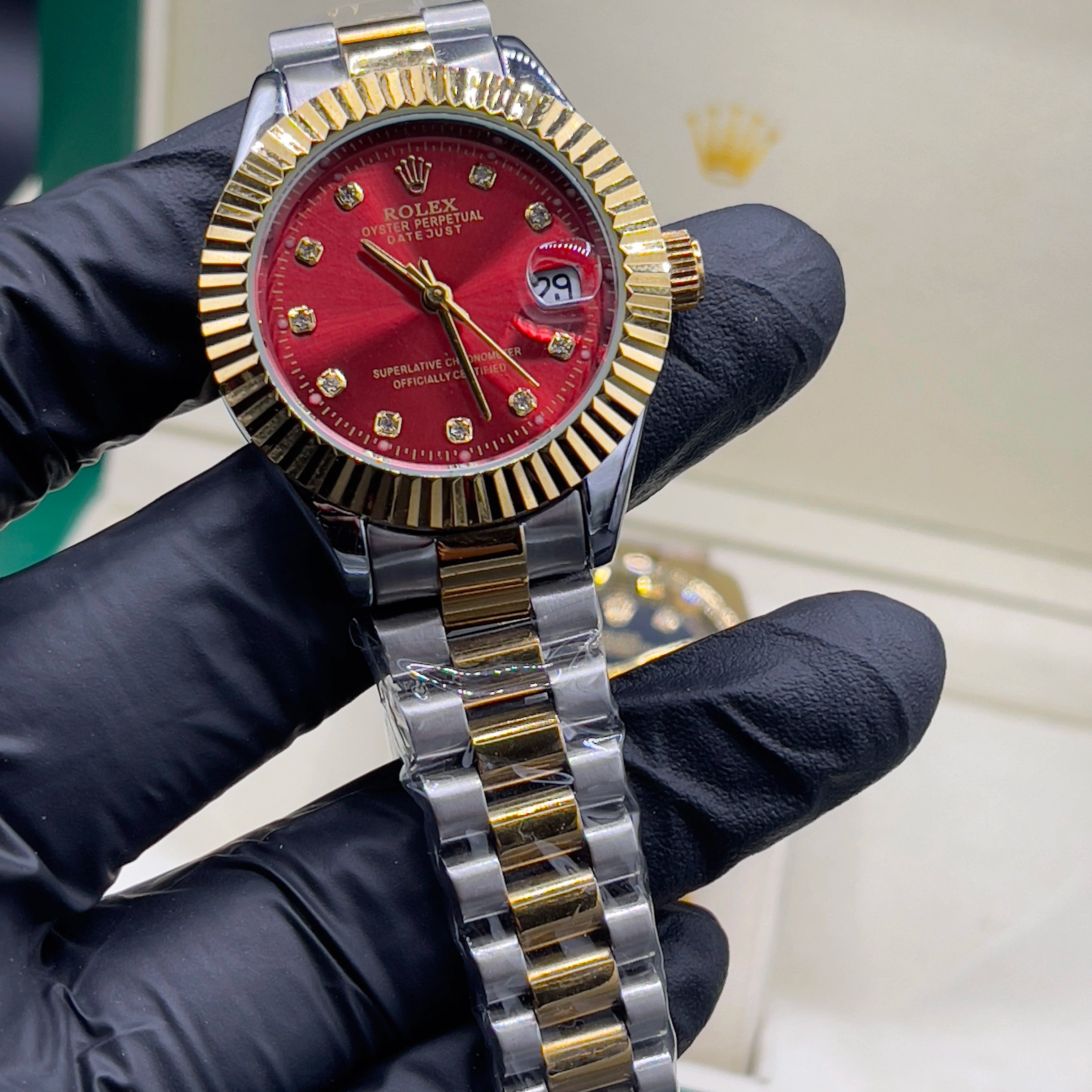 Rolex Oyster Perpetual Datejust – Red Dial Ladies Edition
