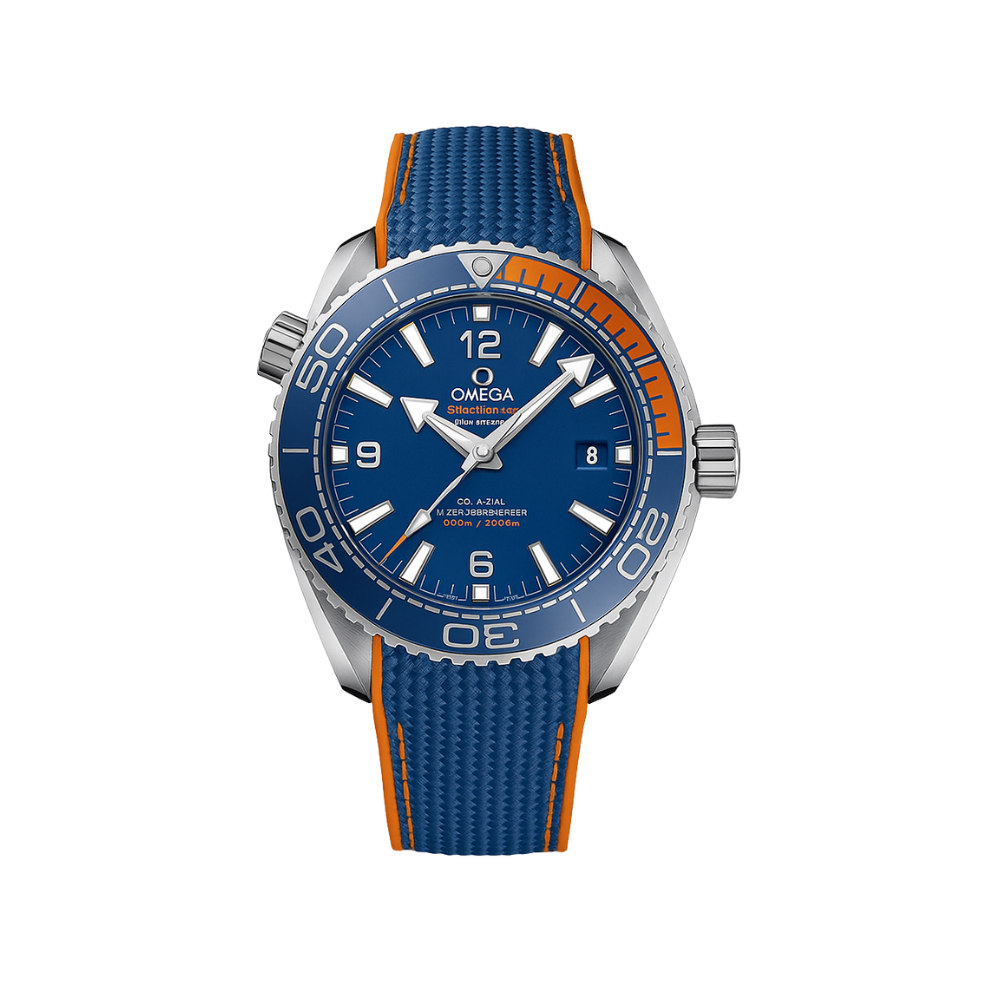Seamaster Planet Ocean 300M 43.5 mm, steel on rubber strap