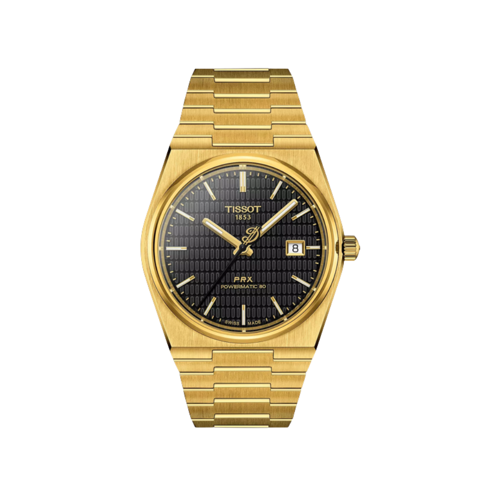 Tissot Black Dial Golden Watch – Pure Sophistication